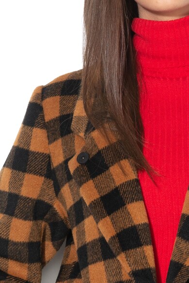 Maison Scotch Gyapjútartalmú hajtókás kockás kabát női