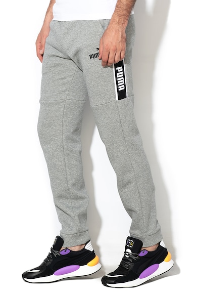 Puma Pantaloni cu banda logo laterala, pentru fitness Amplified Barbati