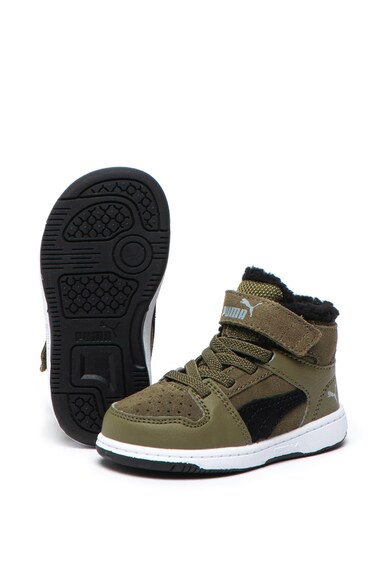 Puma Pantofi sport mid-high cu amortizare si garnituri de piele intoarsa Rebound LayUp Baieti