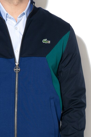 Lacoste Cipzáros pulóver colorblock dizájnnal férfi