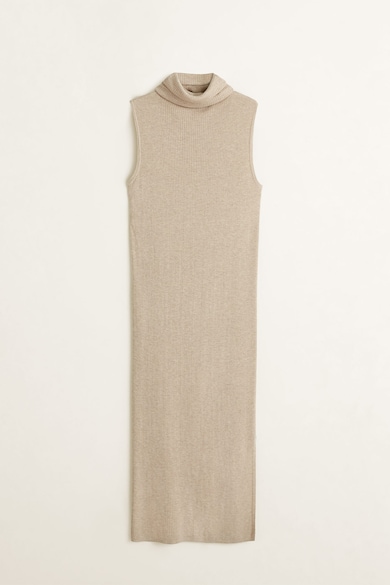 Mango Gracia gyapjútartalmú bordázott hosszú ruha női