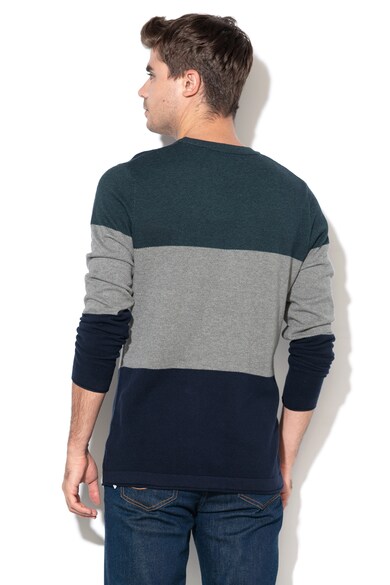 Jack & Jones Pulover cu decolteu la baza gatului si model colorblock Flash Barbati