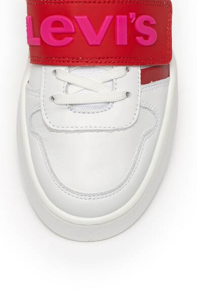 Levi's Pantofi sport de piele si material textil, cu velcro si logo Mullet Femei