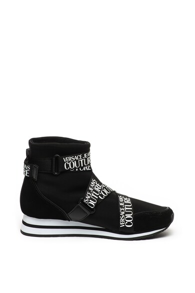 Versace Jeans Couture Pantofi sport slip-on inalti, cu garnituri de piele intoarsa Femei