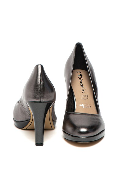 Tamaris Pantofi de piele cu aspect metalizat Femei