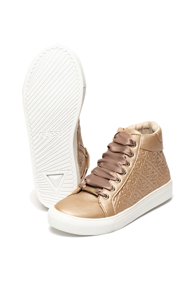 GUESS Tenisi mid-high de piele ecologica, cu monograma Fete