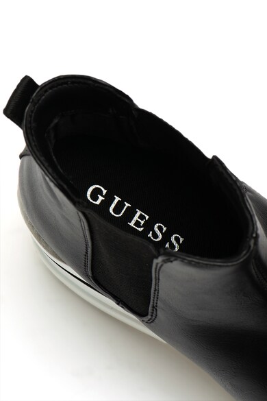 GUESS Ghete Chelsea de piele ecologica, cu talpa wedge Femei