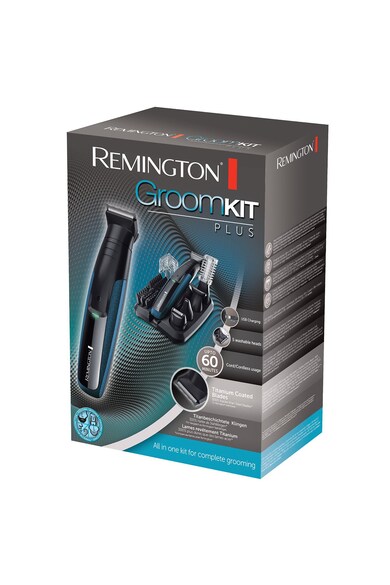 Remington Set complet tuns facial si corporal  Groom Kit Plus , 2-20 mm, Negru/Albastru Barbati