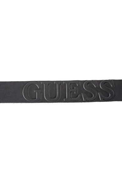 GUESS Curea de piele cu logo in relief Barbati