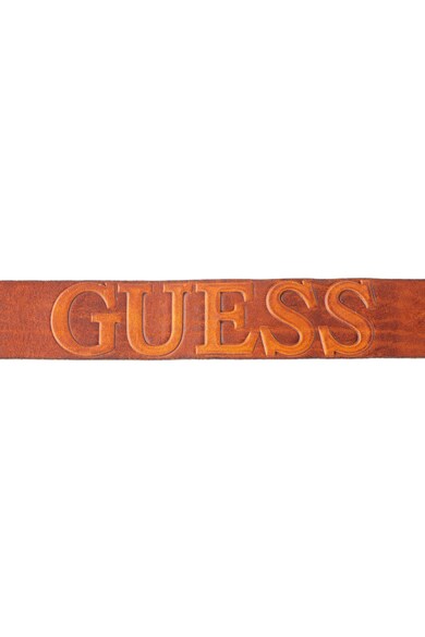 Guess Curea de piele cu logo in relief Barbati