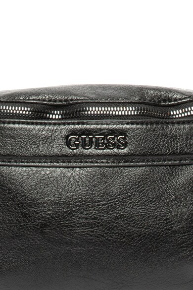 GUESS Borseta de piele ecologica, cu aplicatie logo Barbati