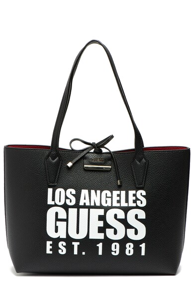 GUESS Geanta shopper de piele ecologica, cu imprimeu logo Bobbi Femei