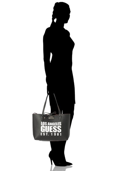 GUESS Geanta shopper de piele ecologica, cu imprimeu logo Bobbi Femei