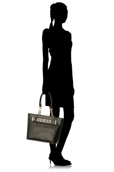 GUESS Kerrigan műbőr shopper fazonú táska fémlogós részlettel női