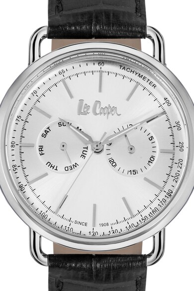 Lee Cooper Ceas quartz cu functii multiple si curea de piele Barbati