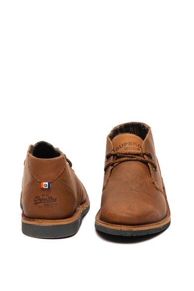 SUPERDRY Ghete chukka din piele nabuc cu logo Barbati