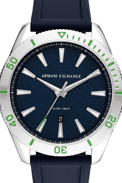 ARMANI EXCHANGE Kerek karóra szilikonszíjjal férfi