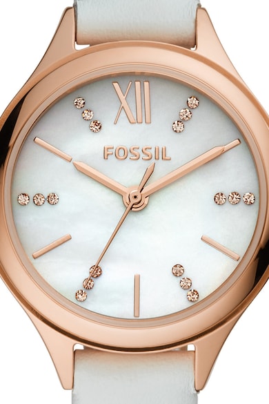 Fossil Ceas quartz cu o curea de piele Femei