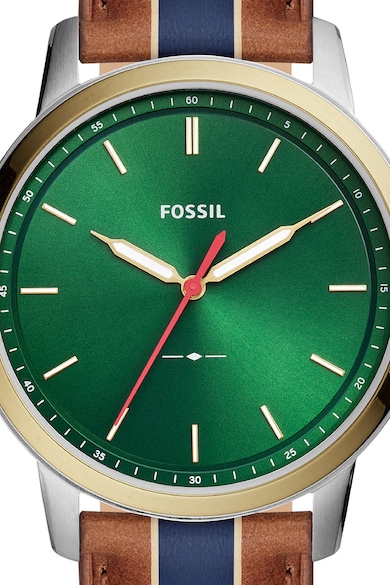 Fossil Ceas analog cu o curea de piele Barbati