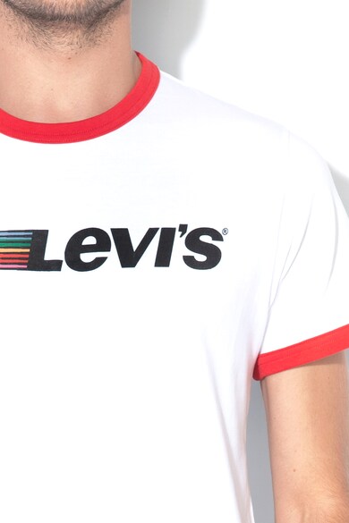 Levi's Tricou cu imprimeu logo si decolteu la baza gatului Barbati