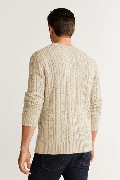 Mango Пуловер James с плетен дизайн Мъже