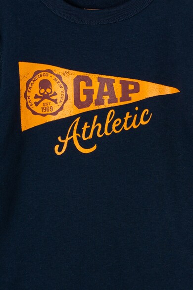 GAP Bluza sport cu imprimeu logo si decolteu la baza gatului Baieti