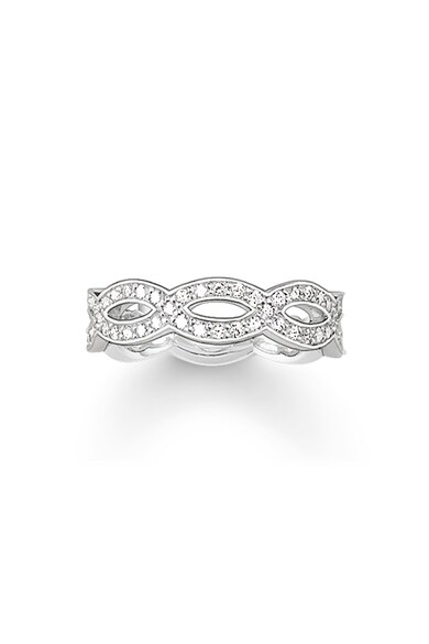 Thomas Sabo Inel de argint veritabil 925, decorat cu cristale zirconia Femei