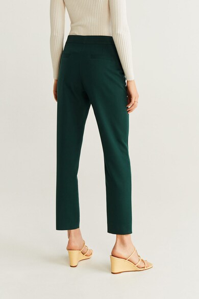 Mango Pantaloni crop eleganti cu croiala dreapta Femei