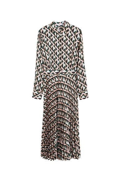 Mango Плисирана рокля Heli с фигурална шарка Жени