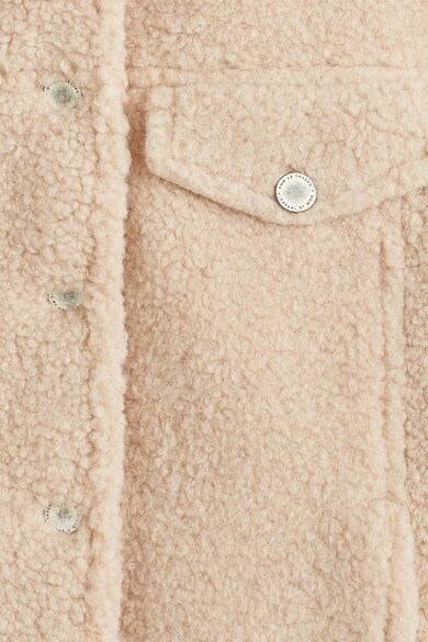 Mango Jacheta de blana shearling sintetica Texas Femei