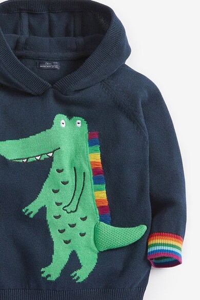 NEXT Пуловер с качулка и десен на крокодили Момчета