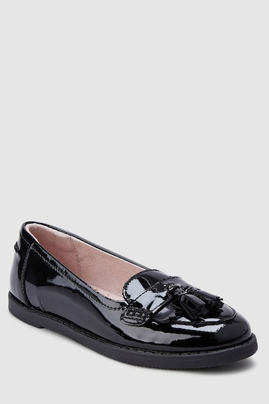 NEXT Pantofi loafer de piele lacuita cu canafi Fete