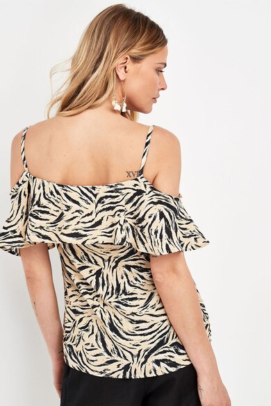 NEXT Bluza cu decupaje pe umeri si imprimeu zebra Femei