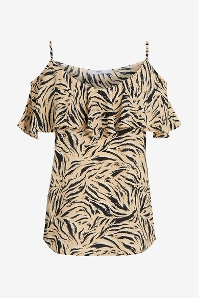 NEXT Bluza cu decupaje pe umeri si imprimeu zebra Femei