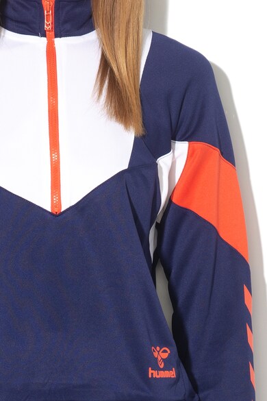 Hummel Chi rövid cipzáros felső colorblock dizájnnal női