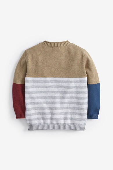 NEXT Памучен пуловер с детайл с райе Момчета