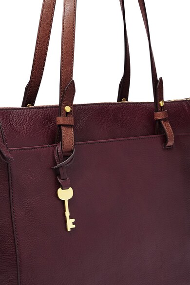 Fossil Geanta tote de piele cu talisman in forma de cheie Rachel Femei