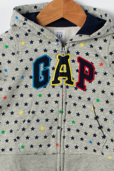 GAP Kapucnis cipzáros pulóver logóval Fiú