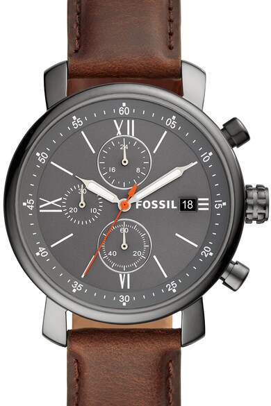 Fossil Ceas cronograf cu o curea de piele Rhett Barbati