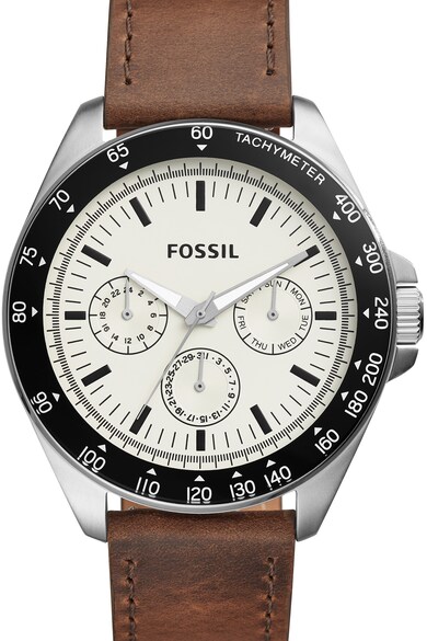 Fossil Multifunkciós karóra bőrszíjjal férfi