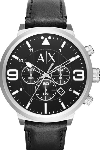 ARMANI EXCHANGE ATLC bőrszíjas chrono karóra férfi