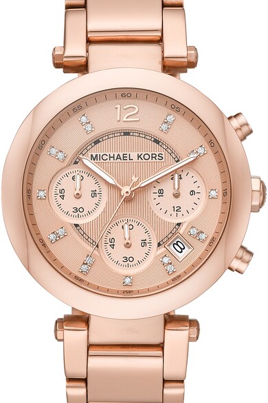 Michael Kors Ceas cronograf cu bratara metalica si cristale Femei