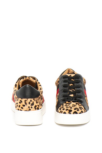 Steve Madden Pantofi sport de piele cu par scurt si animal print Belle Femei