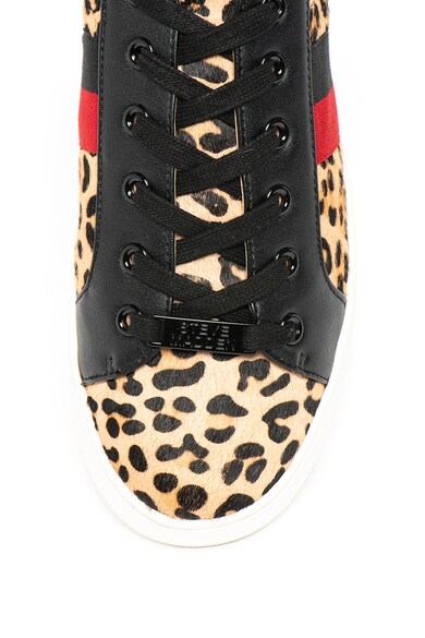 Steve Madden Pantofi sport de piele cu par scurt si animal print Belle Femei