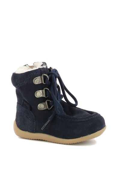 Kickers kids Ghete de piele intoarsa cu captuseala de blana sintetica Bamara Fete