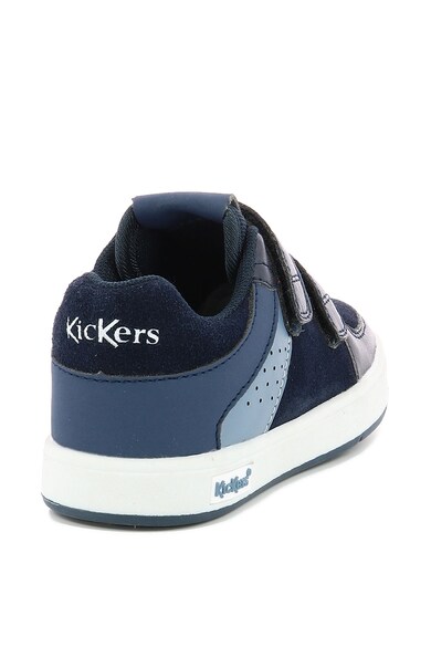 Kickers kids Pantofi sport de piele ecologica, cu garnituri de piele intoarsa Gready Fete