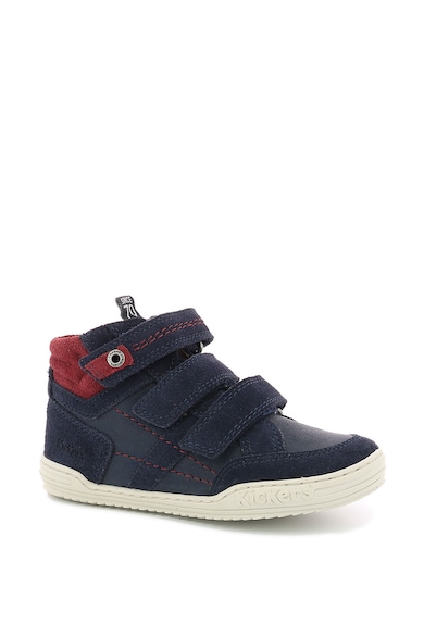 Kickers kids Pantofi sport de piele, cu insertii de piele intoarsa Jappa Fete