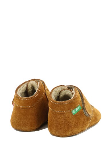 Kickers kids Botosei de piele intoarsa cu brant de blana sintetica Kickcho Fete