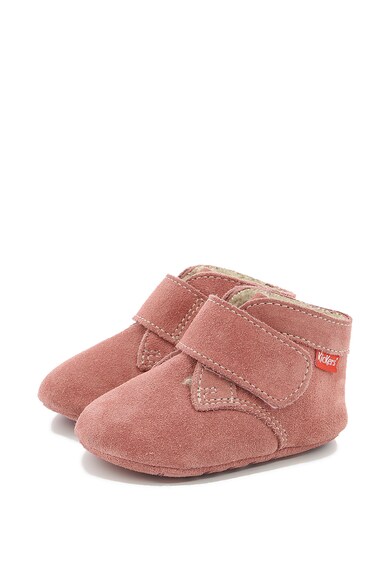 Kickers kids Botosei de piele intoarsa cu brant de blana sintetica Kickcho Fete