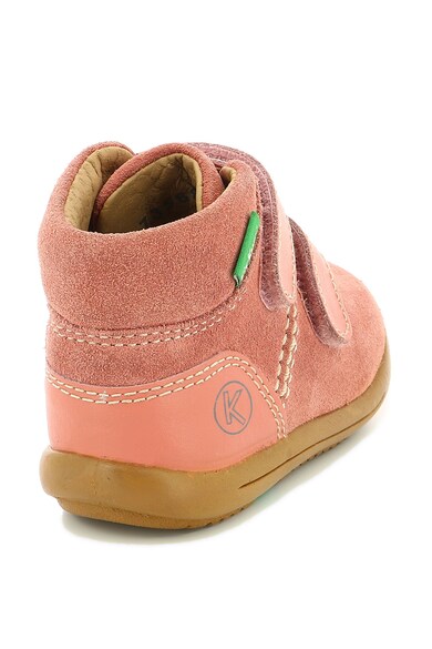 Kickers kids Ghete de piele intoarsa cu benzi velcro Kira Fete